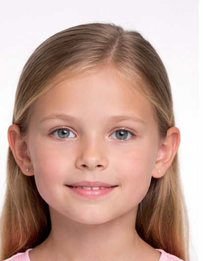 Biometric e-photo example girl
