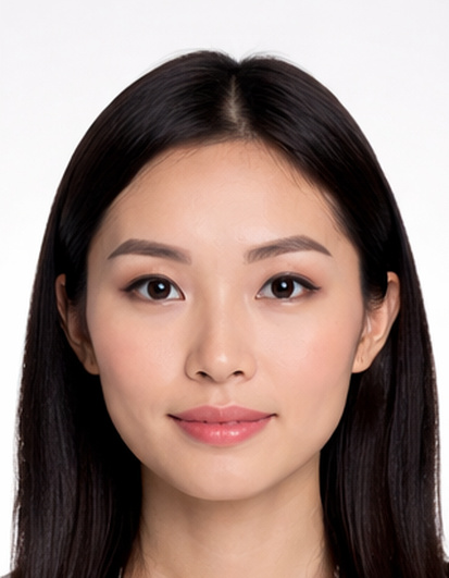 Biometric portrait example woman
